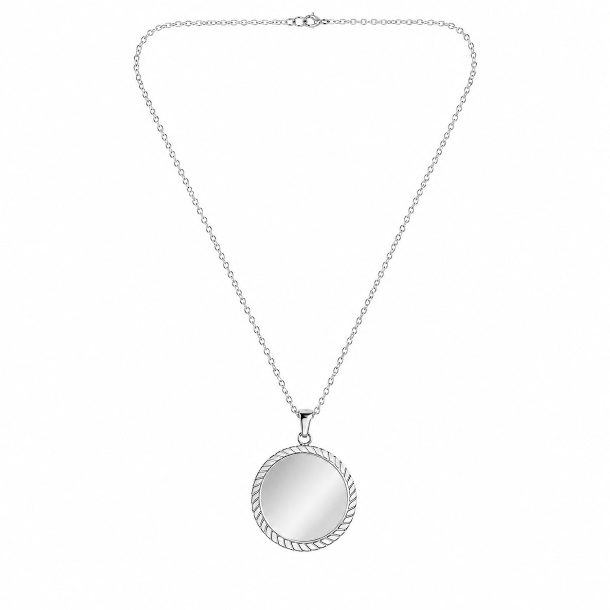 Personalized Laser Engraved Pendant Necklace