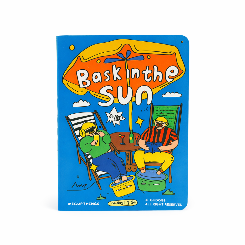 GuDogs Bask in the Sun Notebook(Blue)