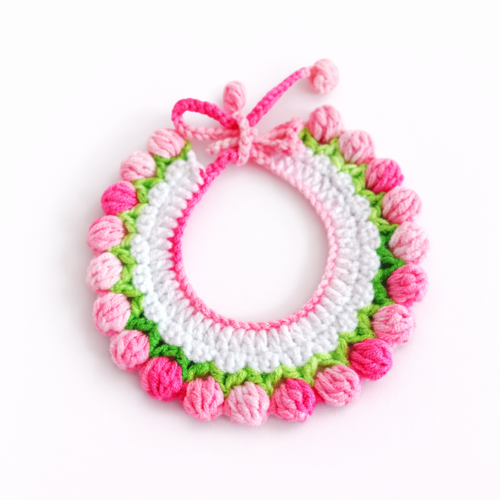 Handmade Flower Pet Collar for Cats and Small Dogs