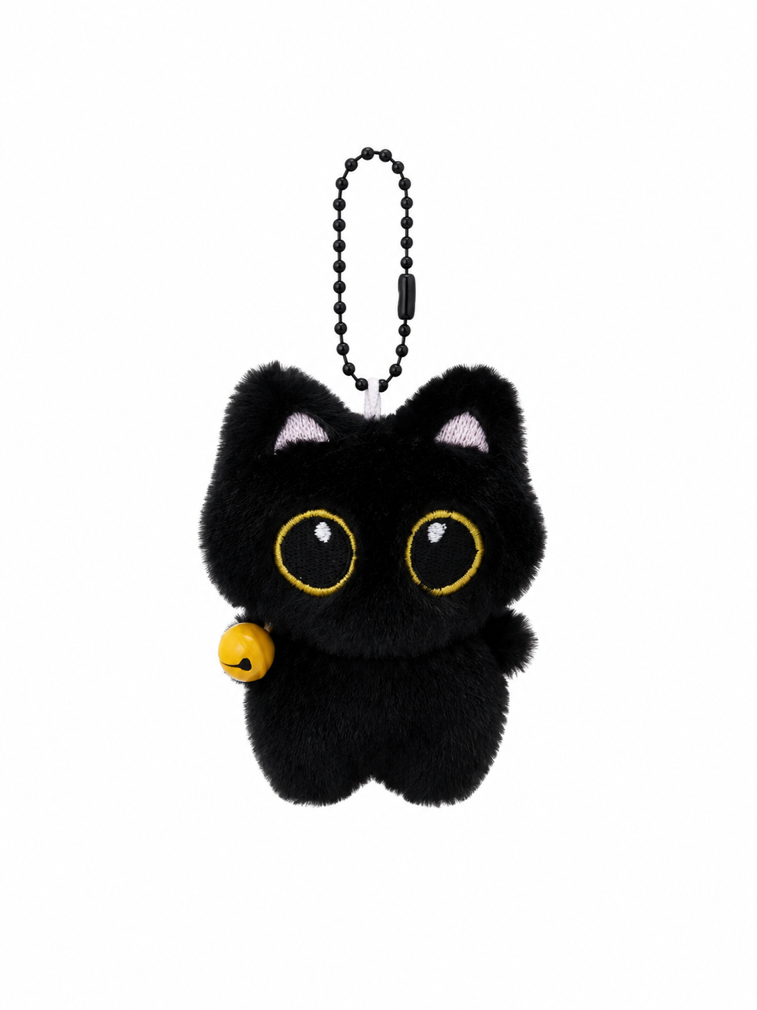 Black Cat Plush Keychain Charm