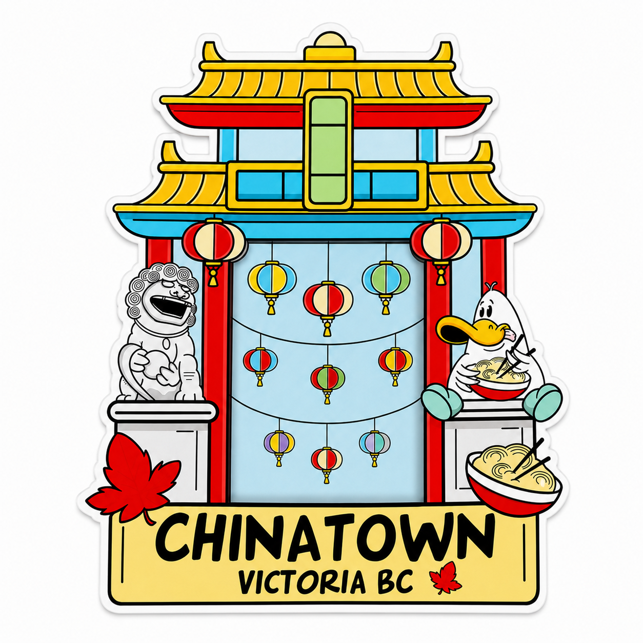 Little Duck Chinatown Polaroid Frame Magnet