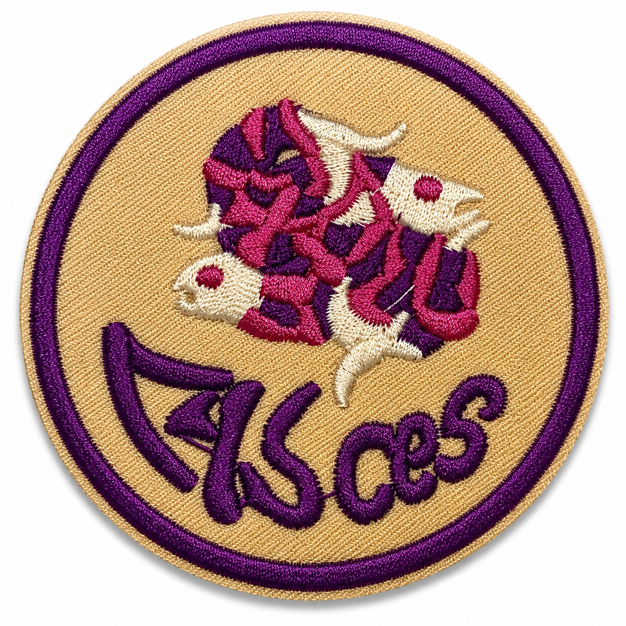 Large Pisces Zodiac Iron On Patch