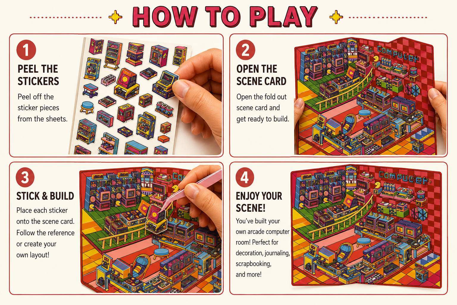 Arcade Room Sticker Puzzle Game