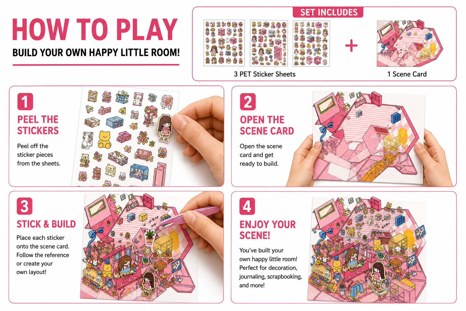 Happy Little Room Sticker Puzzle Game