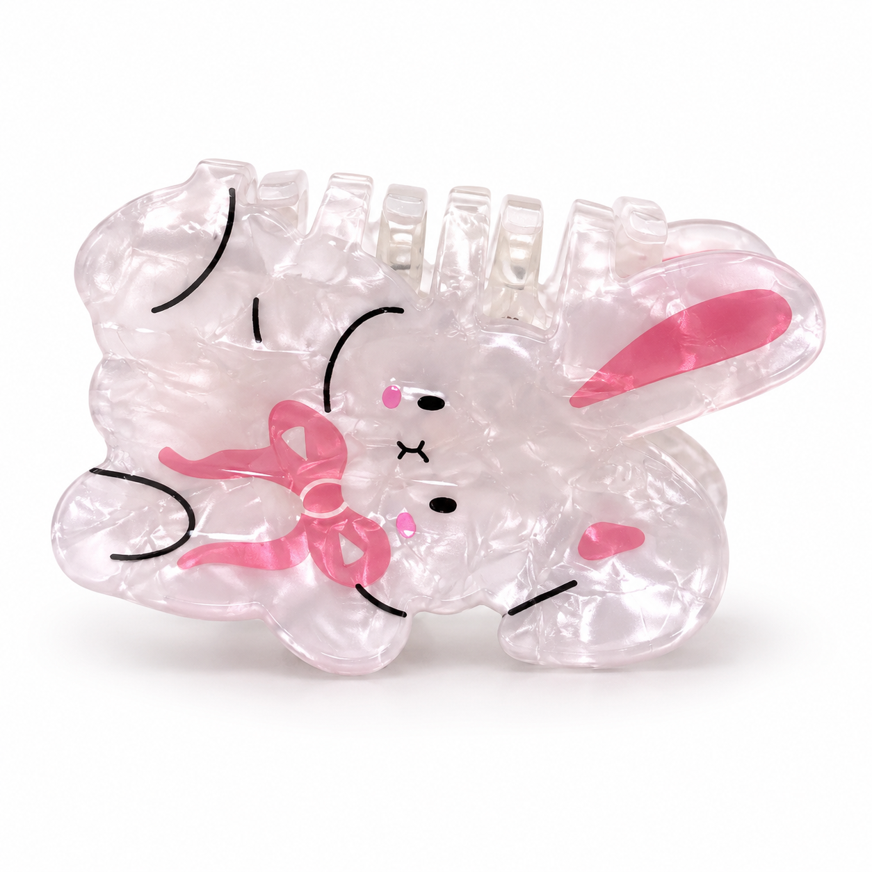 Bunny Bow Hair Claw Clip