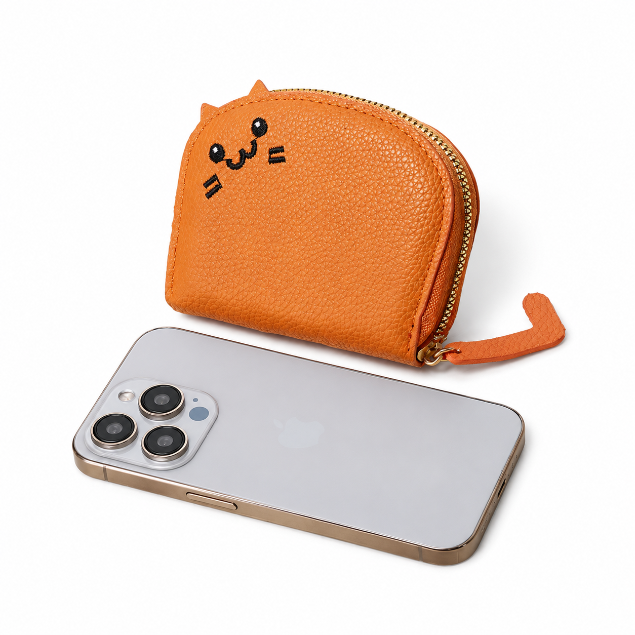 Orange Cat Card Holder Wallet