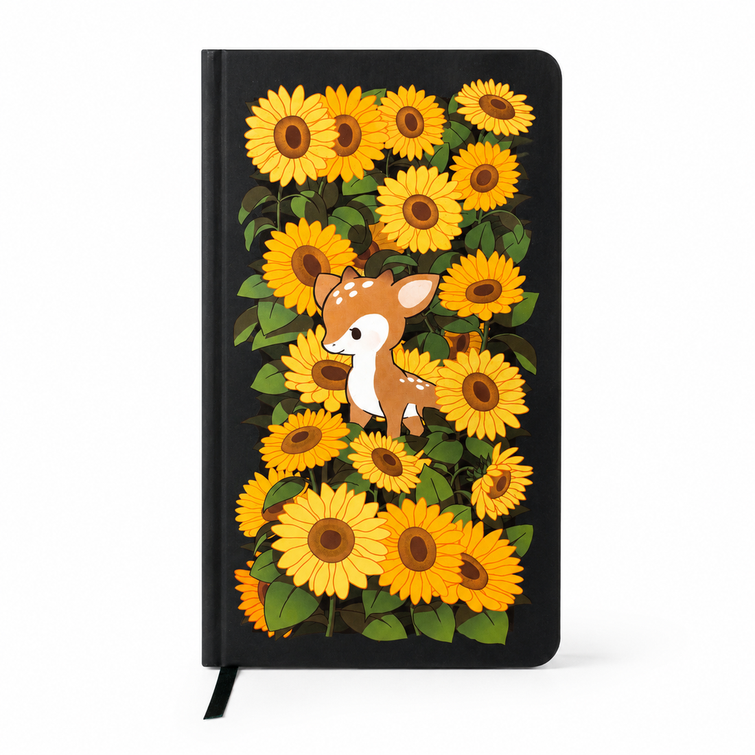 Sunflower Deer Hardcover Notebook