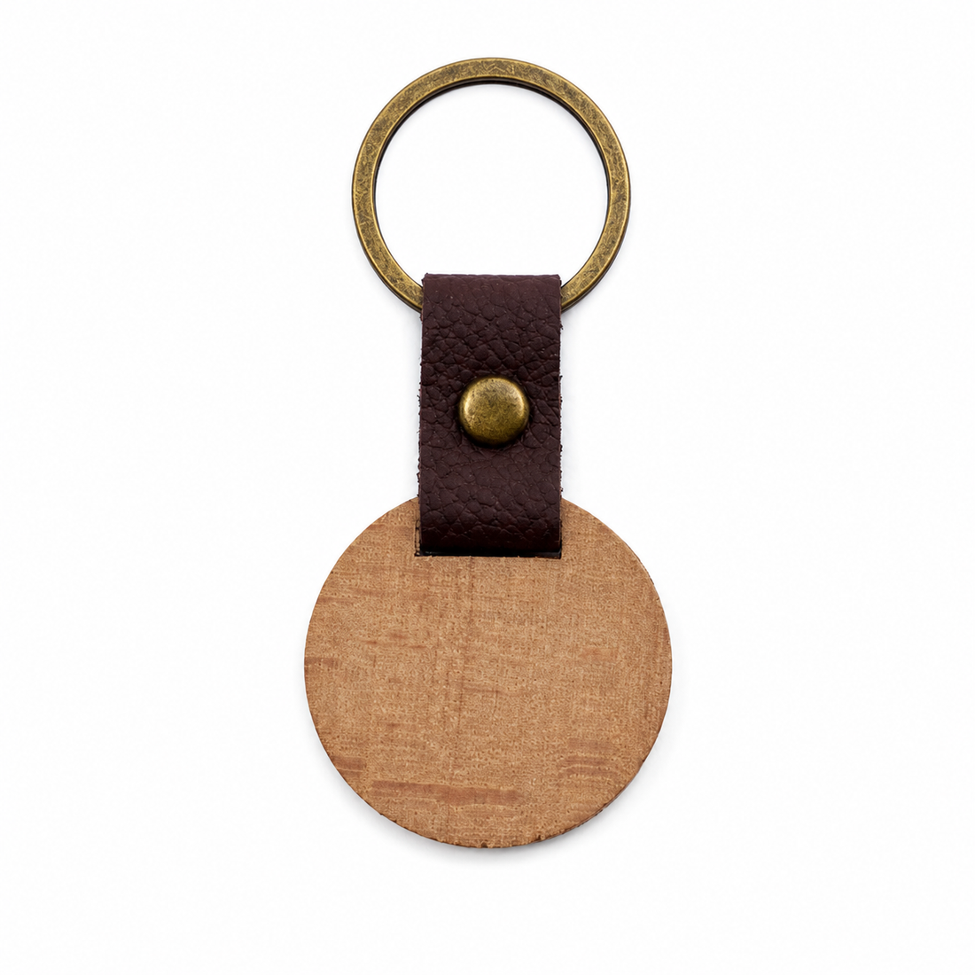 Personalized Beech Wood Keychain