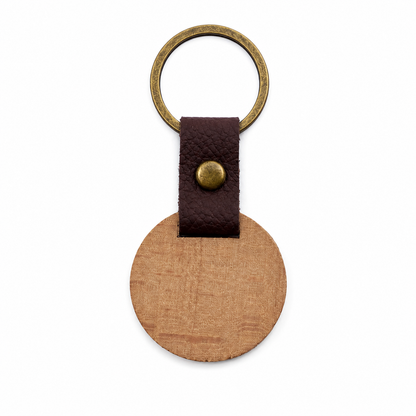 Personalized Beech Wood Keychain