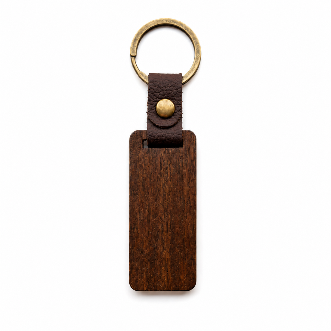 Personalized Walnut Wood Keychain