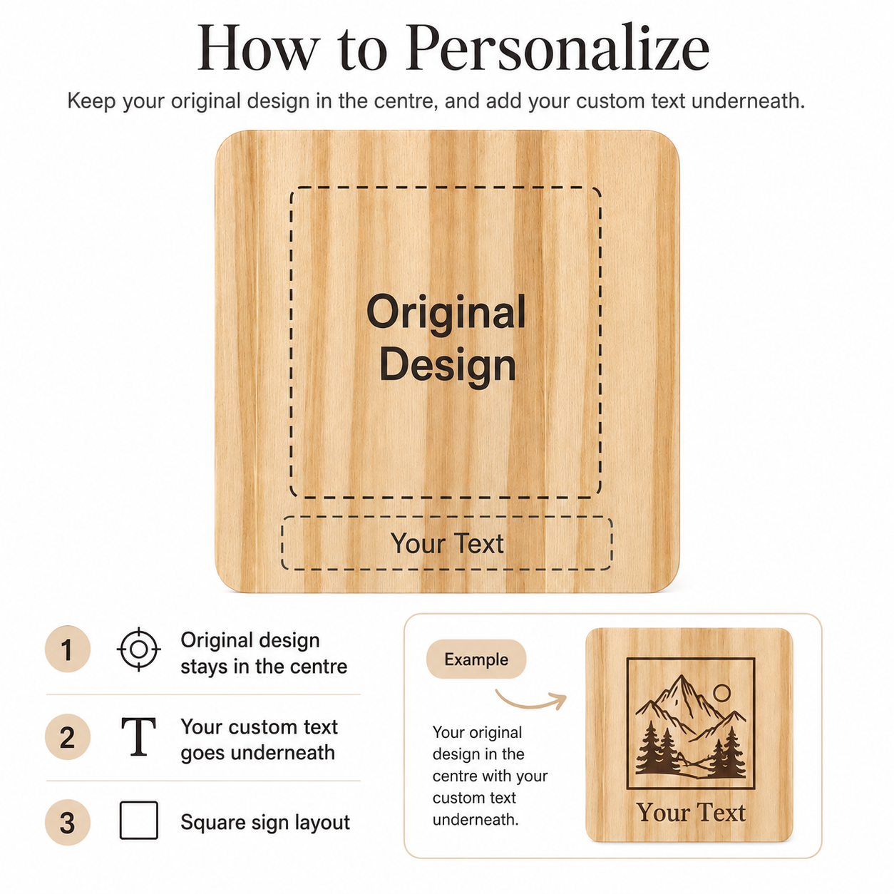 Personalized Wooden Coaster – Square