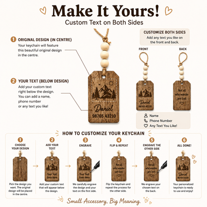Custom Engraved Wooden Hanging Tag