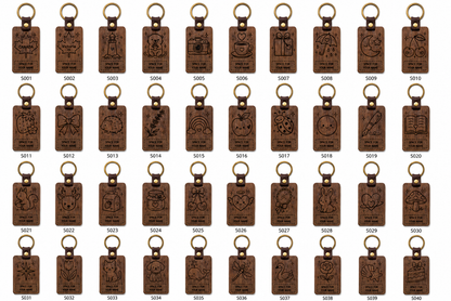 Personalized Walnut Wood Keychain