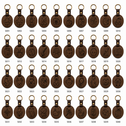 Personalized Walnut Wood Keychain