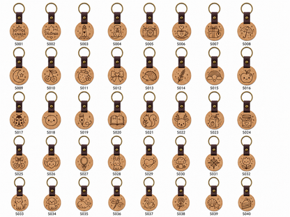Personalized Beech Wood Keychain