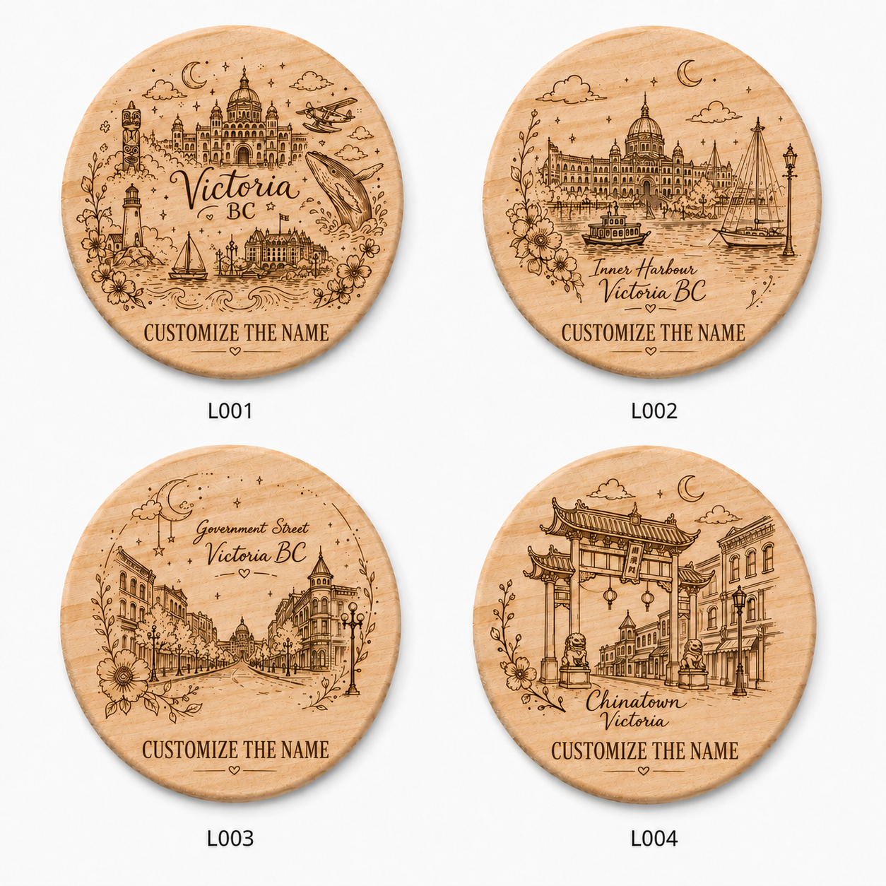 Personalized Wooden Coaster – Round