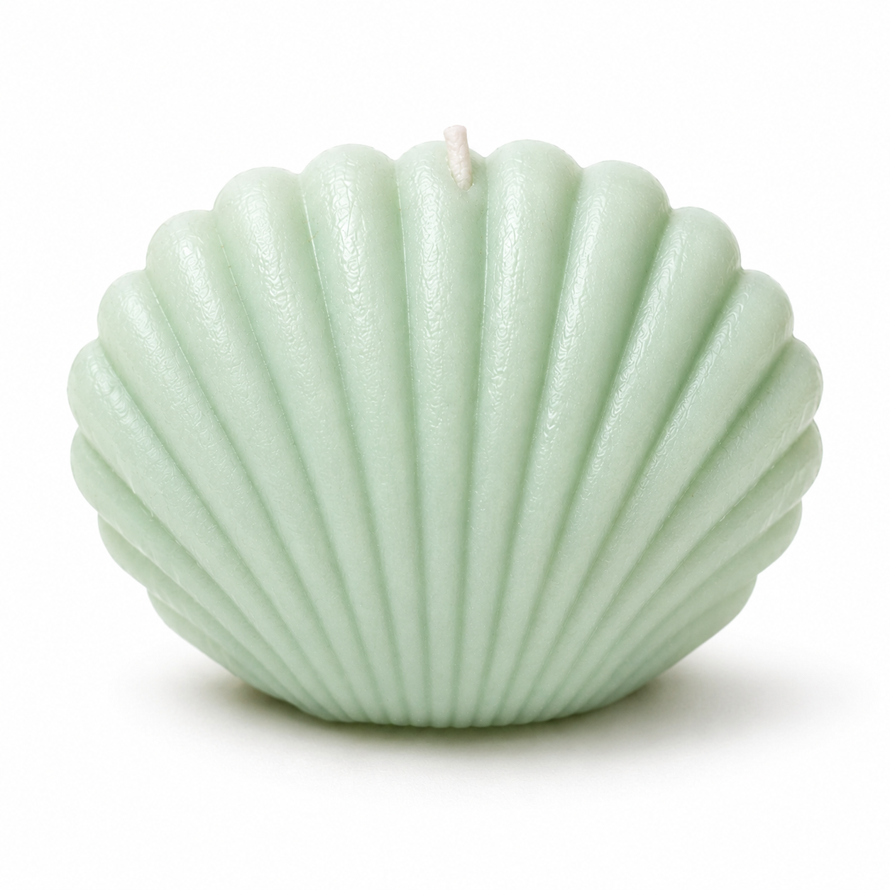 Mint Seashell Shaped Candle