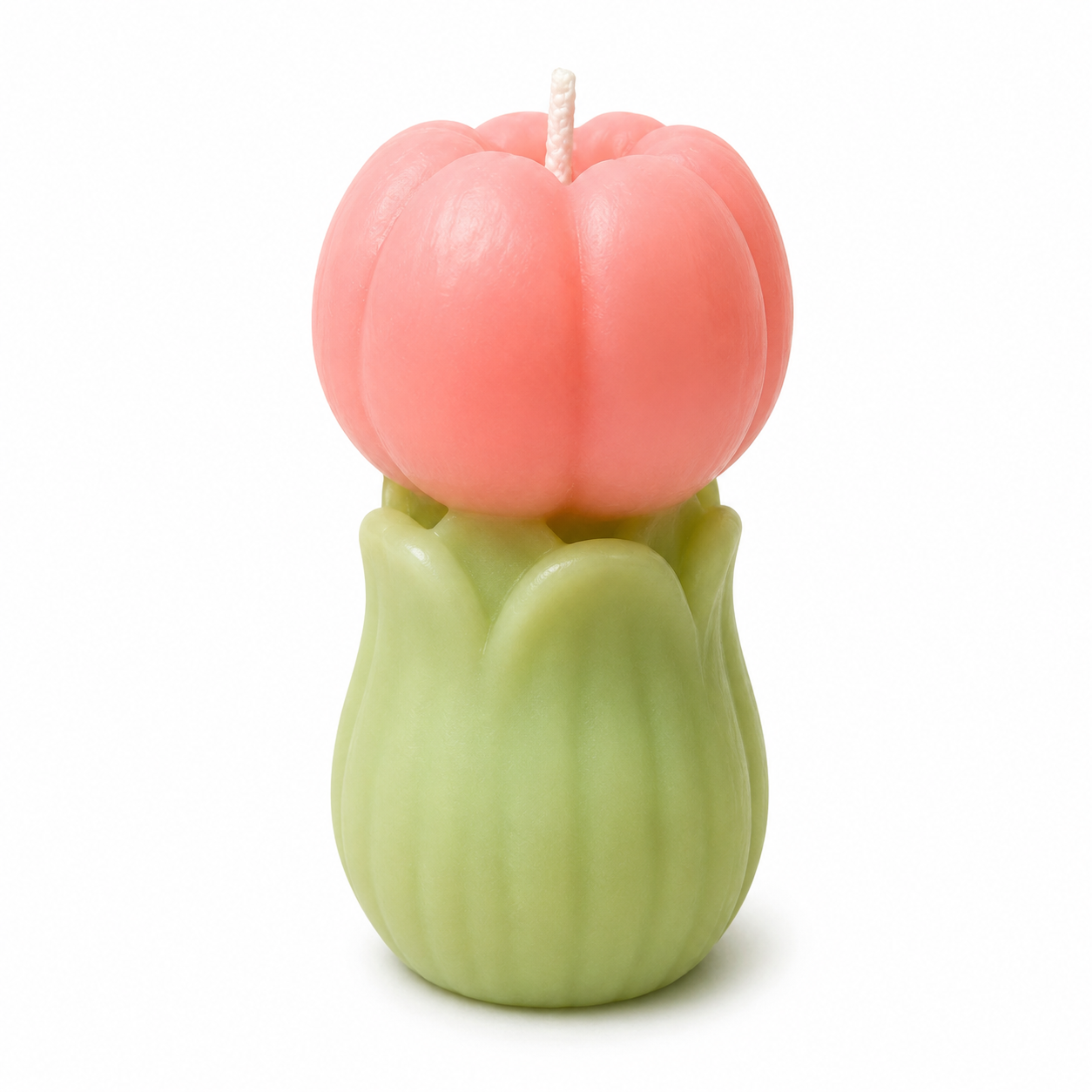 Yellow Tulip Flower Candle