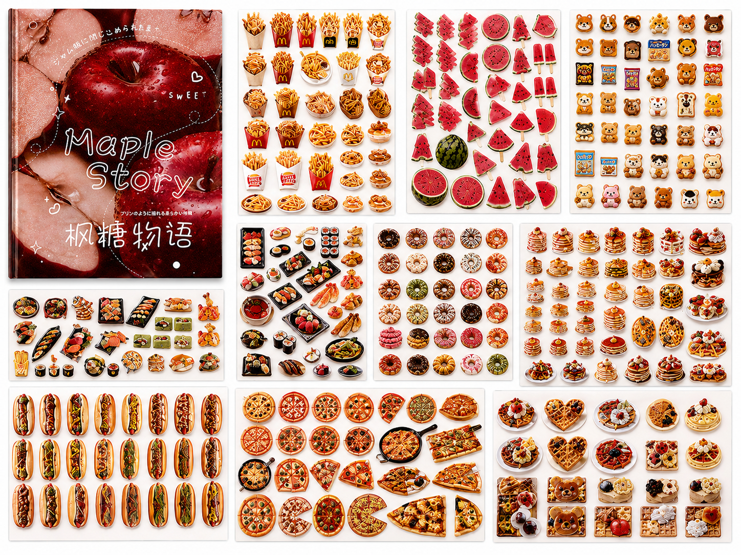 Maple Sweet Food Sticker Notebook