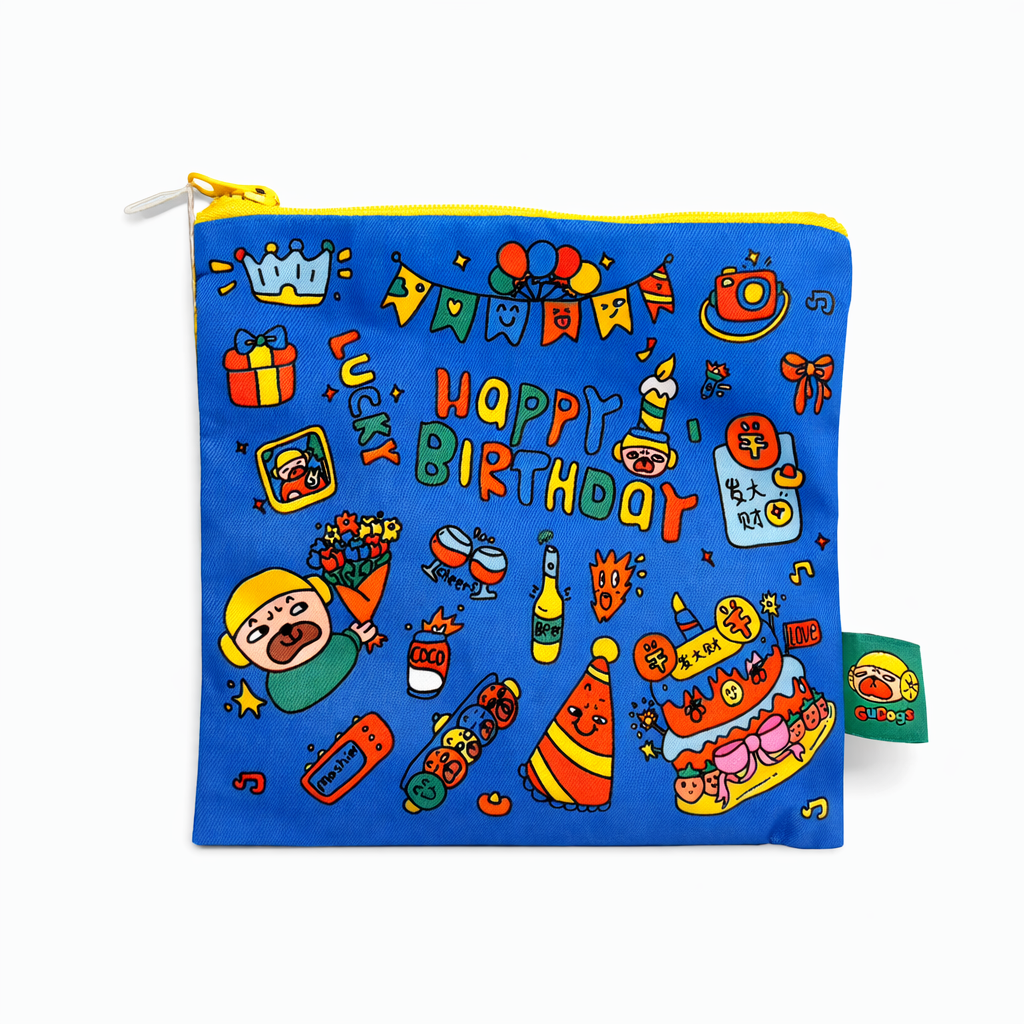 GuDogs Birthday Pouch （Blue)