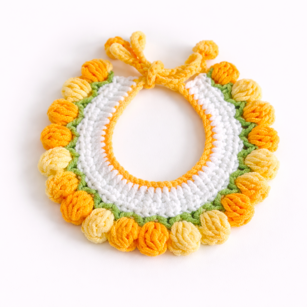 Handmade Flower Pet Collar for Cats and Small Dogs