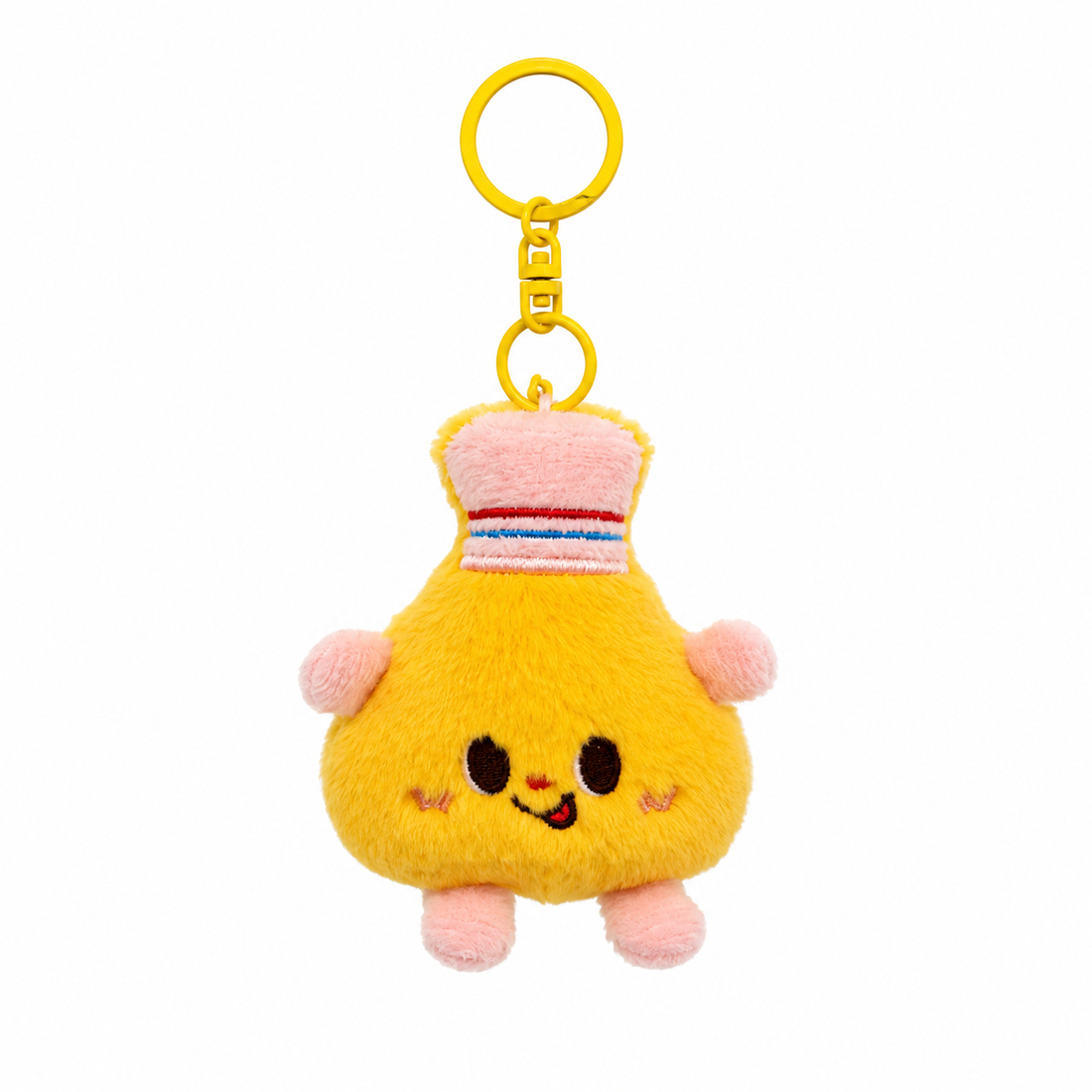 Yellow Plush Dumpling Bag Charm Keychain