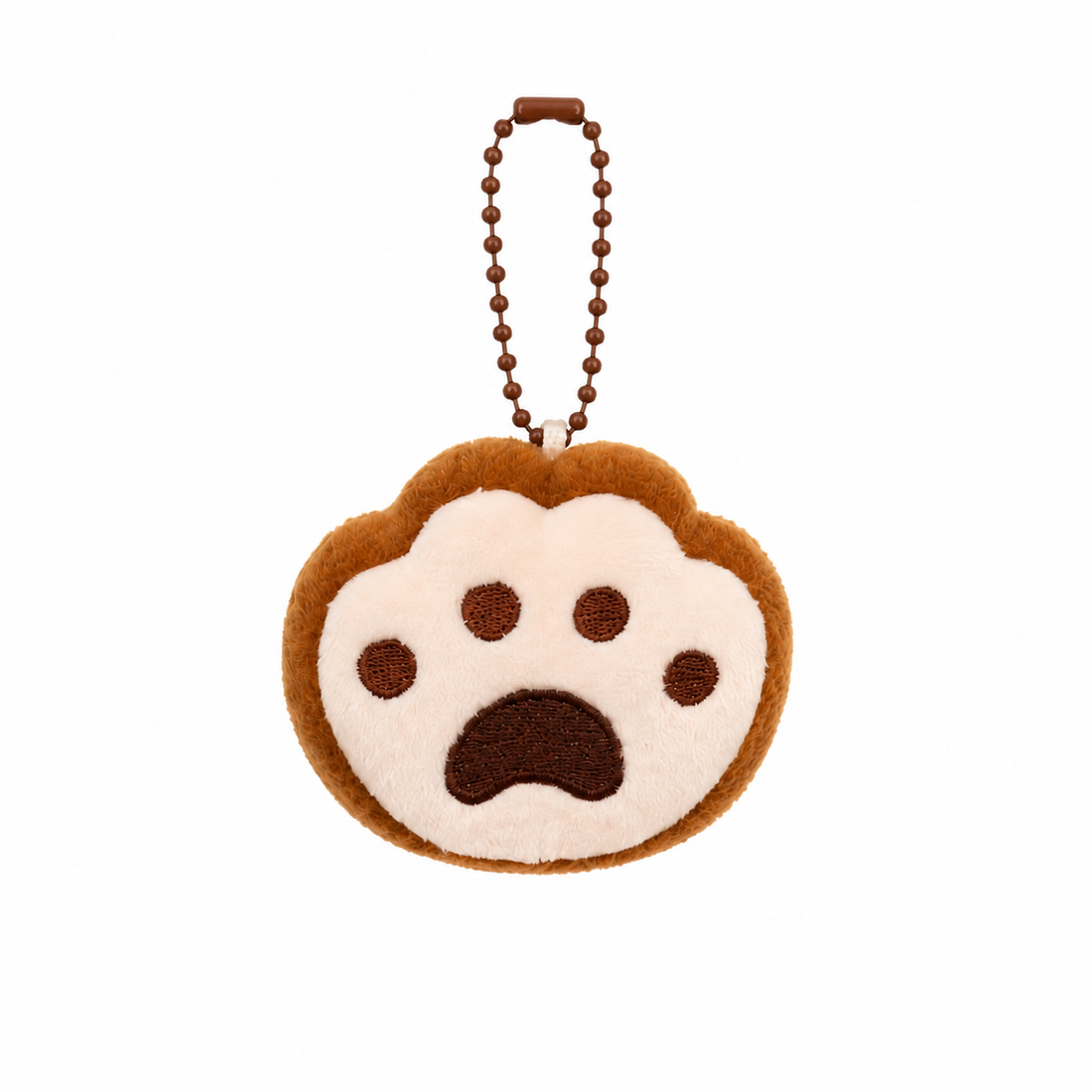 Plush Paw Print Bag Charm Keychain