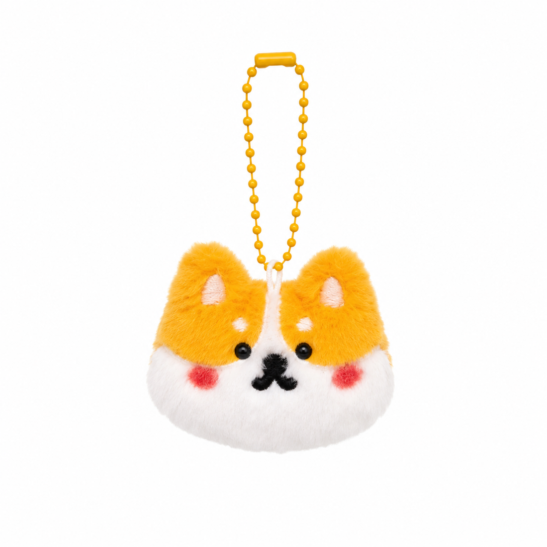 Corgi Face Plush Bag Charm Keychain