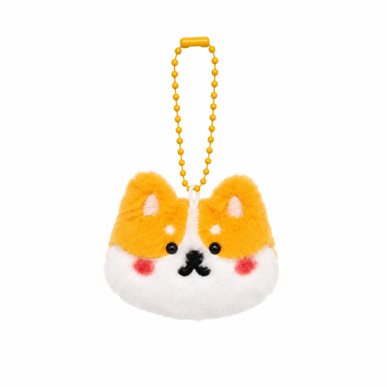 Corgi Face Plush Bag Charm Keychain