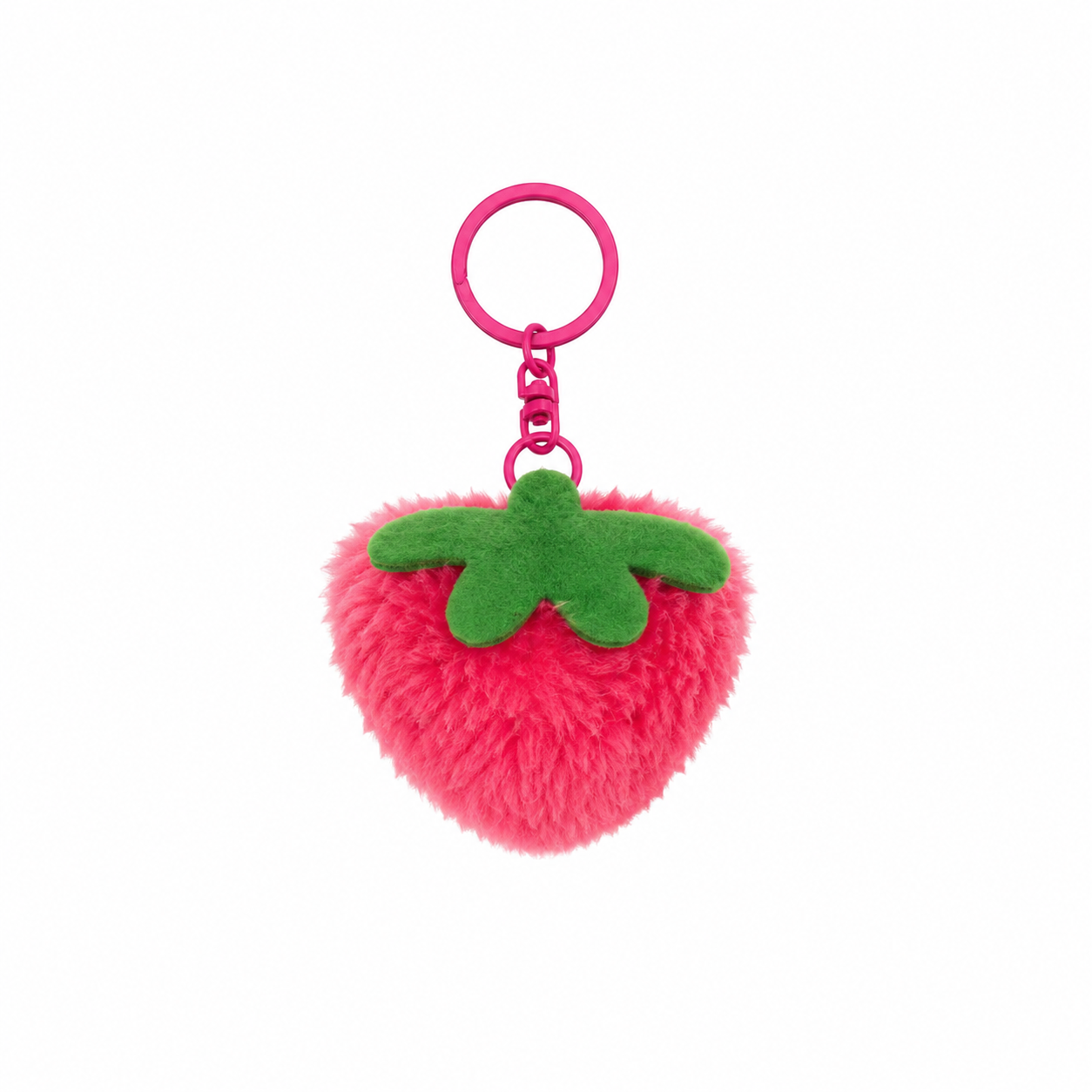 Strawberry Plush Bag Charm Keychain