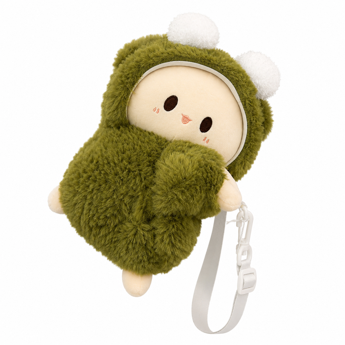 Green Fluffy Bear Plush Crossbody Bag