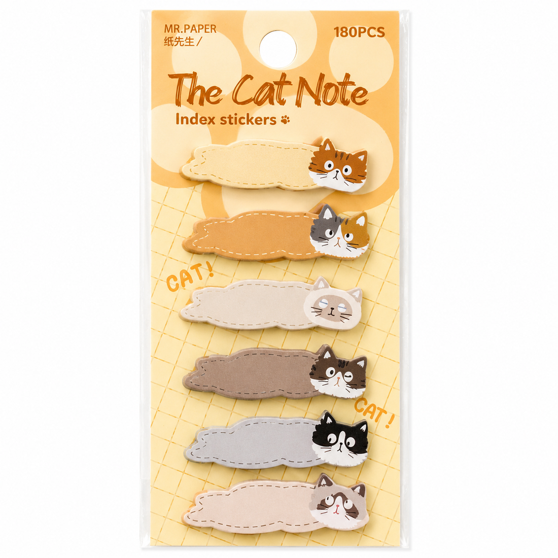 Cat Note Index Stickers Set