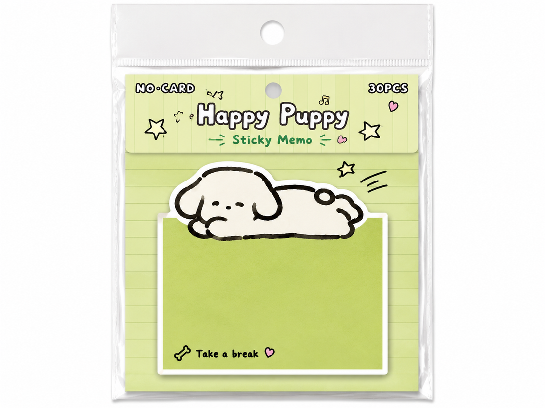 Cute Cat &amp; Puppy Sticky Memo Set