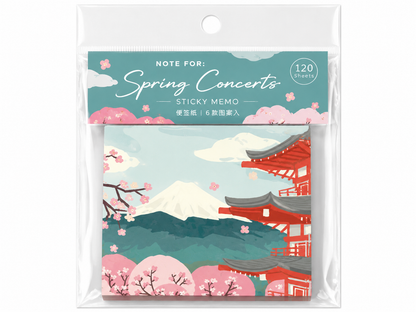 Japanese Spring Scene Sticky Memo Set