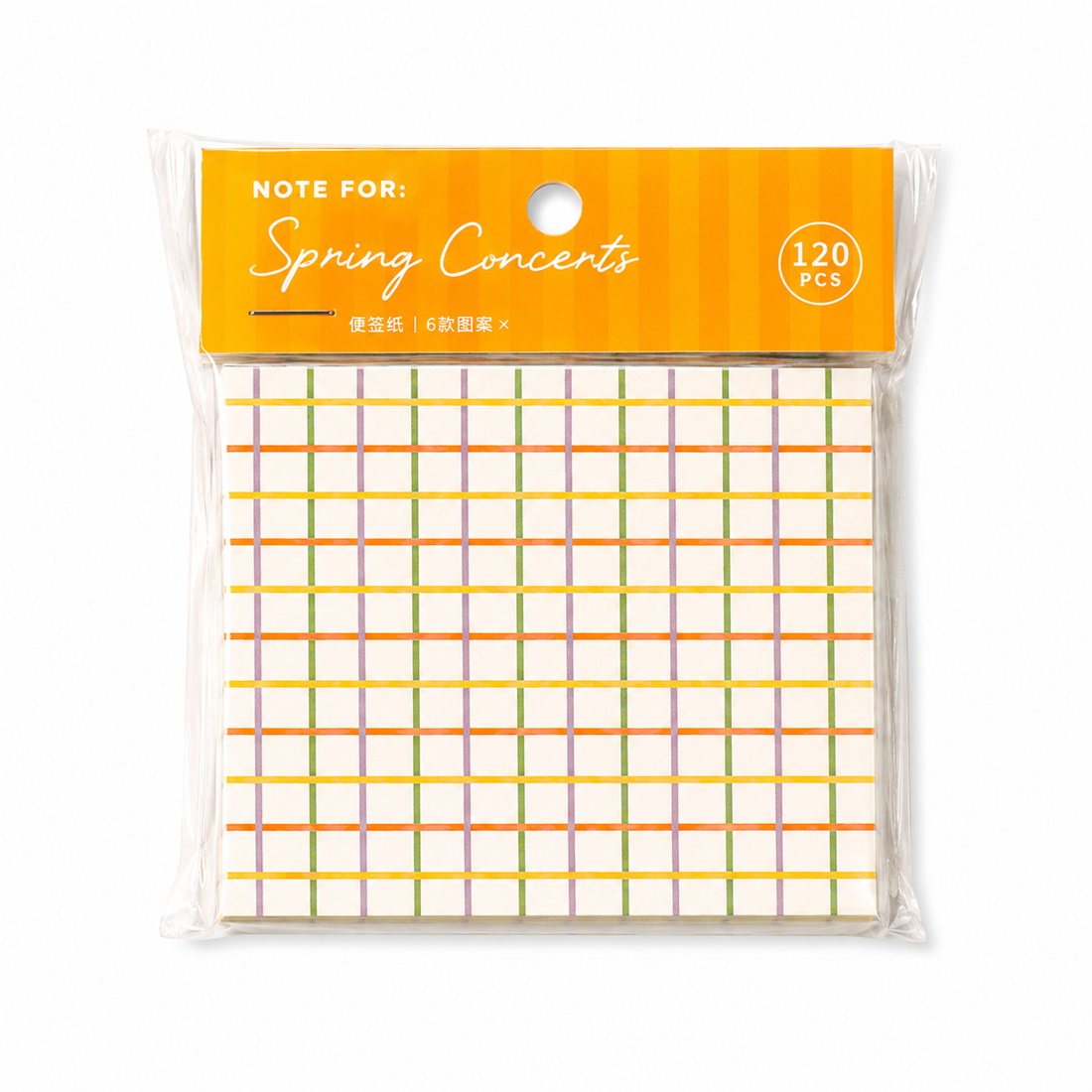 Spring Plaid Sticky Memo Set