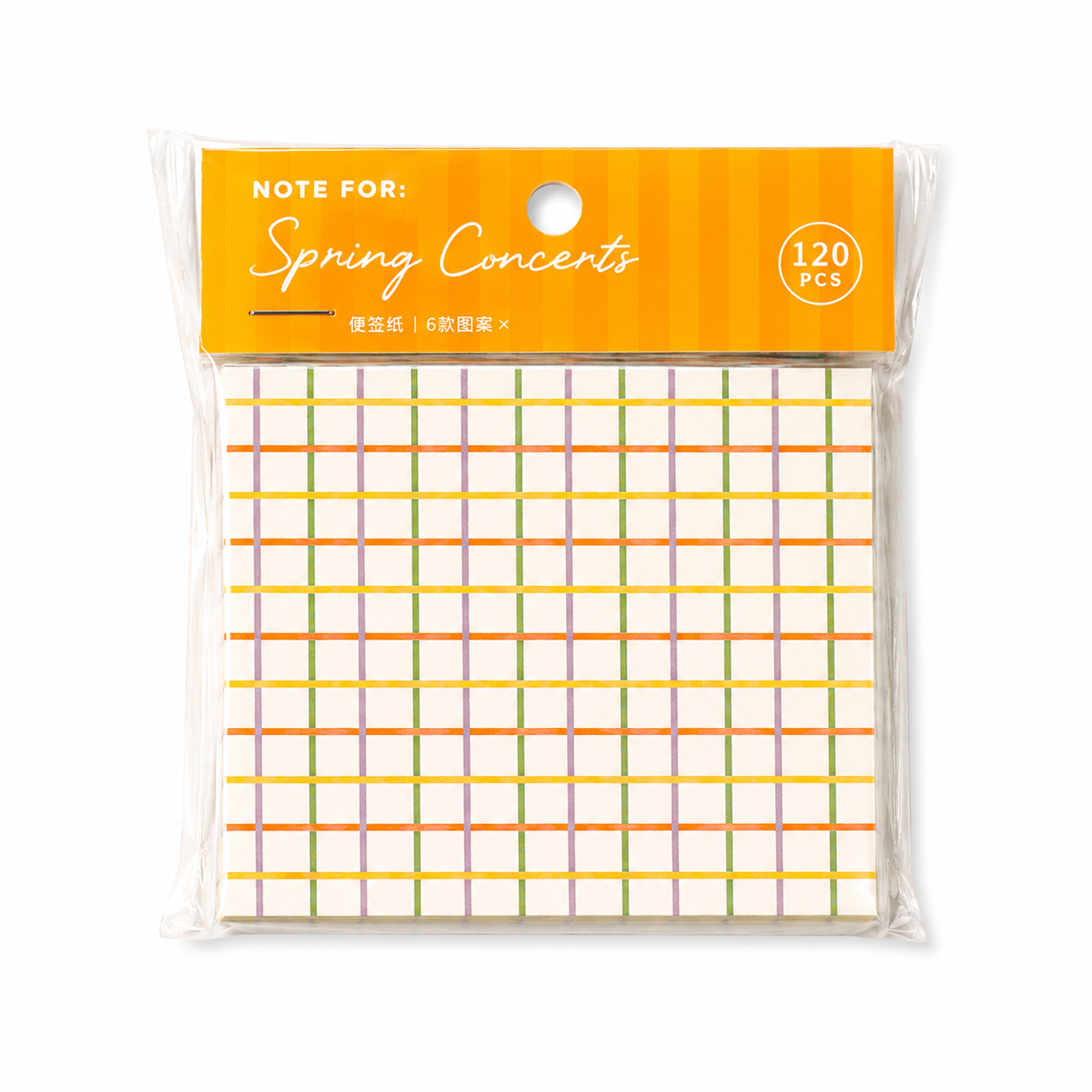 Spring Plaid Sticky Memo Set