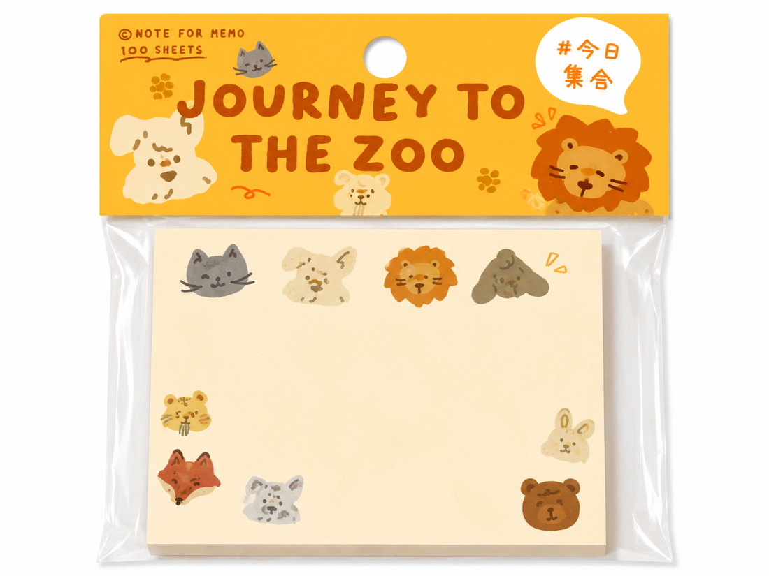 Journey to the Zoo Animal Sticky Memo Set