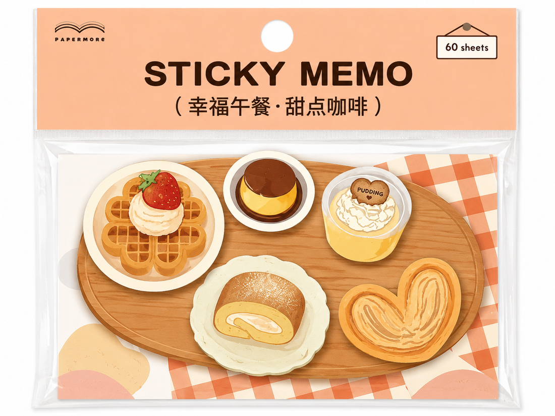 Cute Café Meal Sticky Memo Set