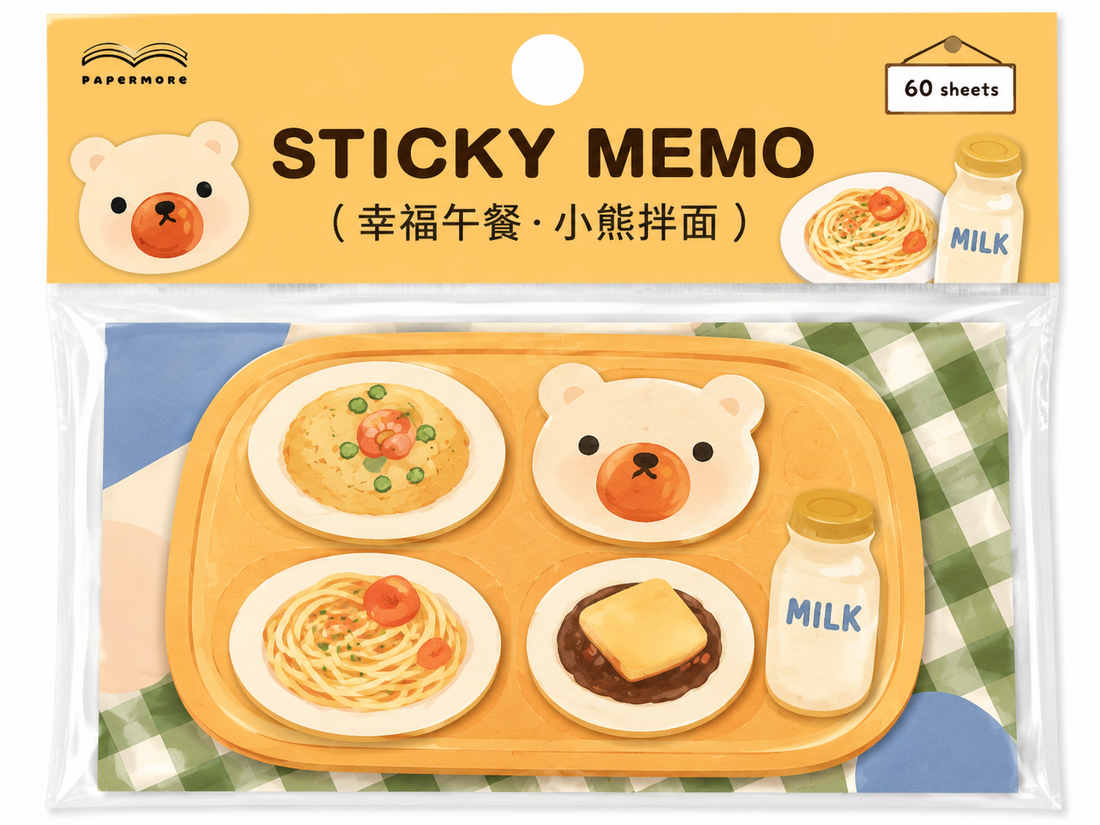Cute Café Meal Sticky Memo Set