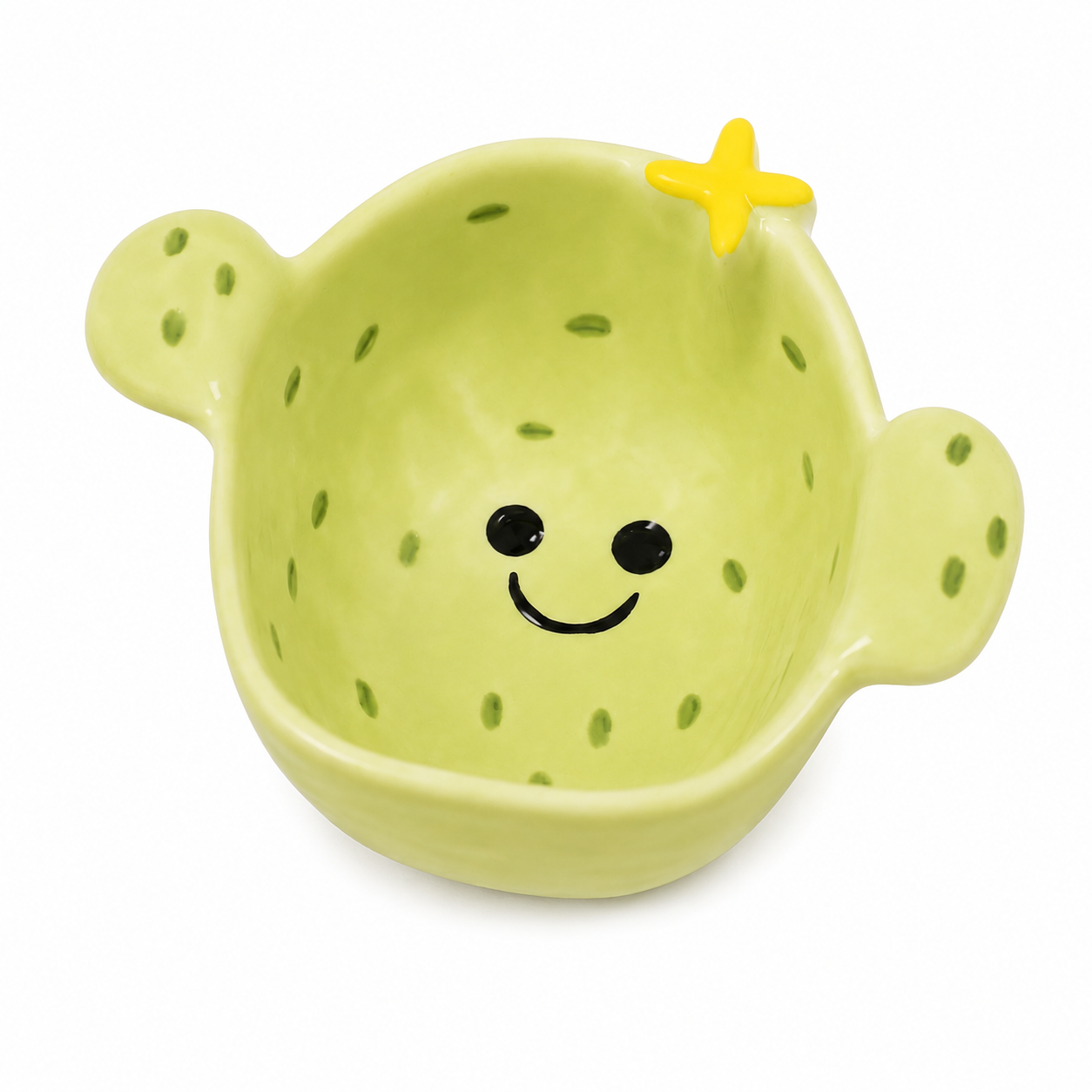 Smiley Cactus Ceramic Dish
