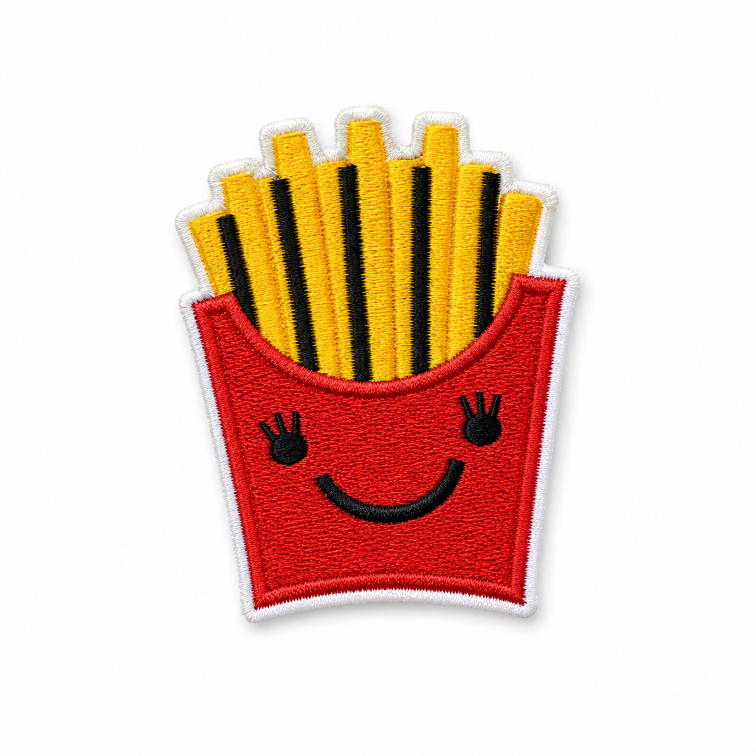XS Smiley French Fries Iron-On Patch