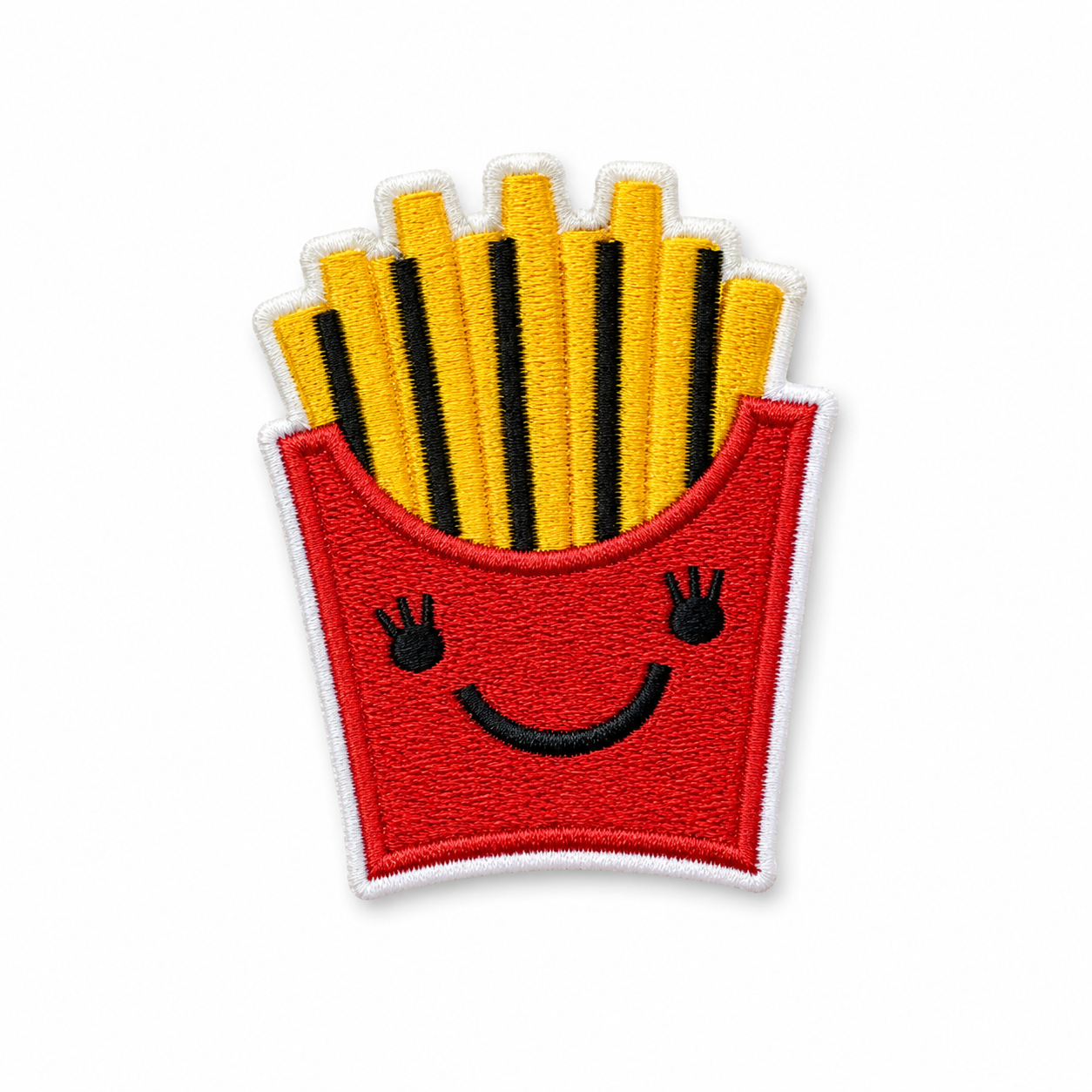 XS Smiley French Fries Iron-On Patch