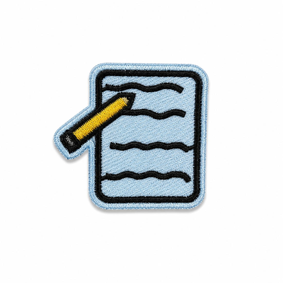 Small Notes &amp; Pencil Iron On Patch