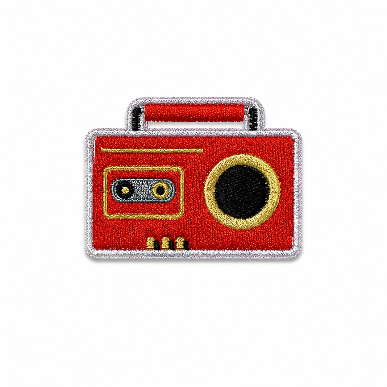 Medium Retro Boombox Iron On Patch