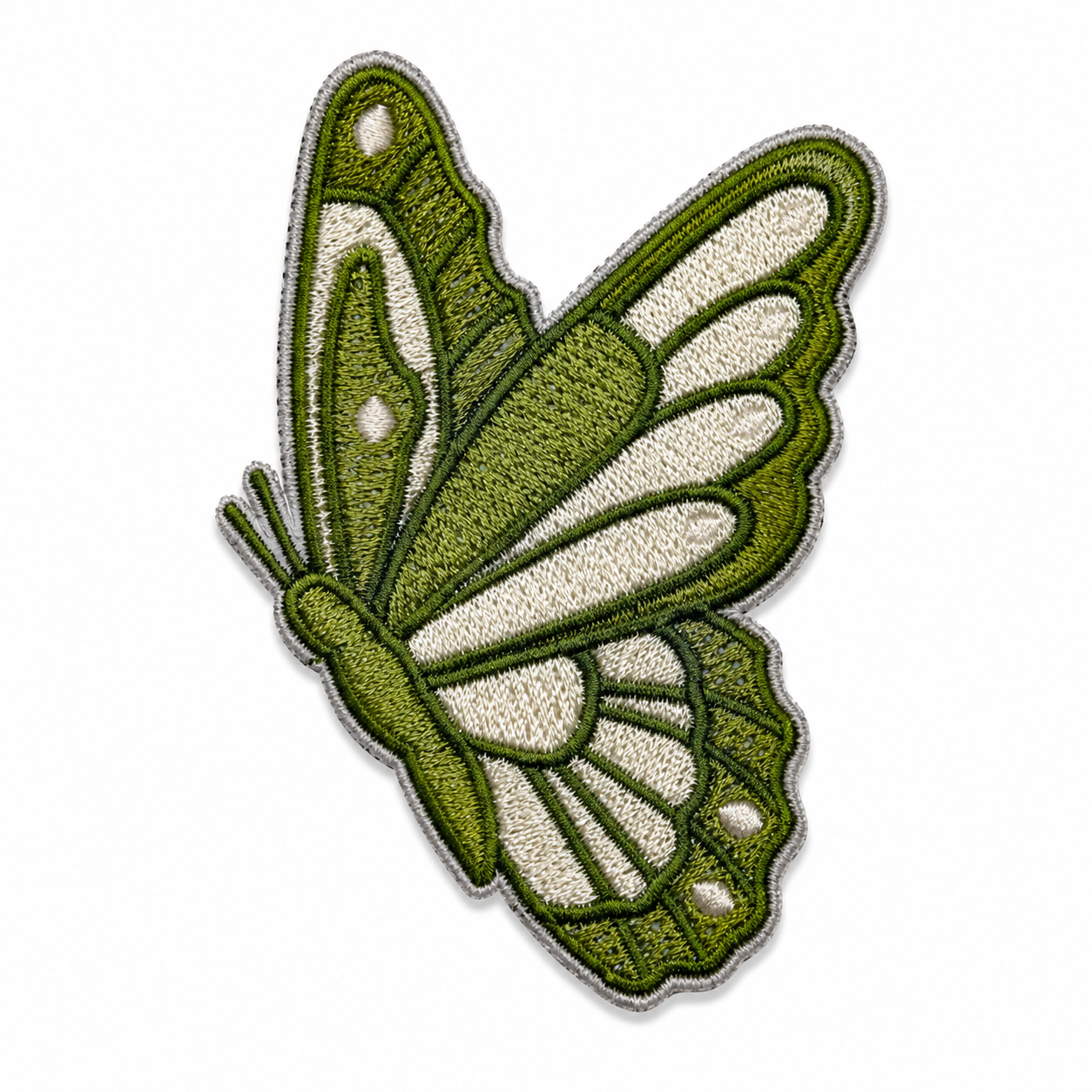 Large Green Butterfly Iron On Patch