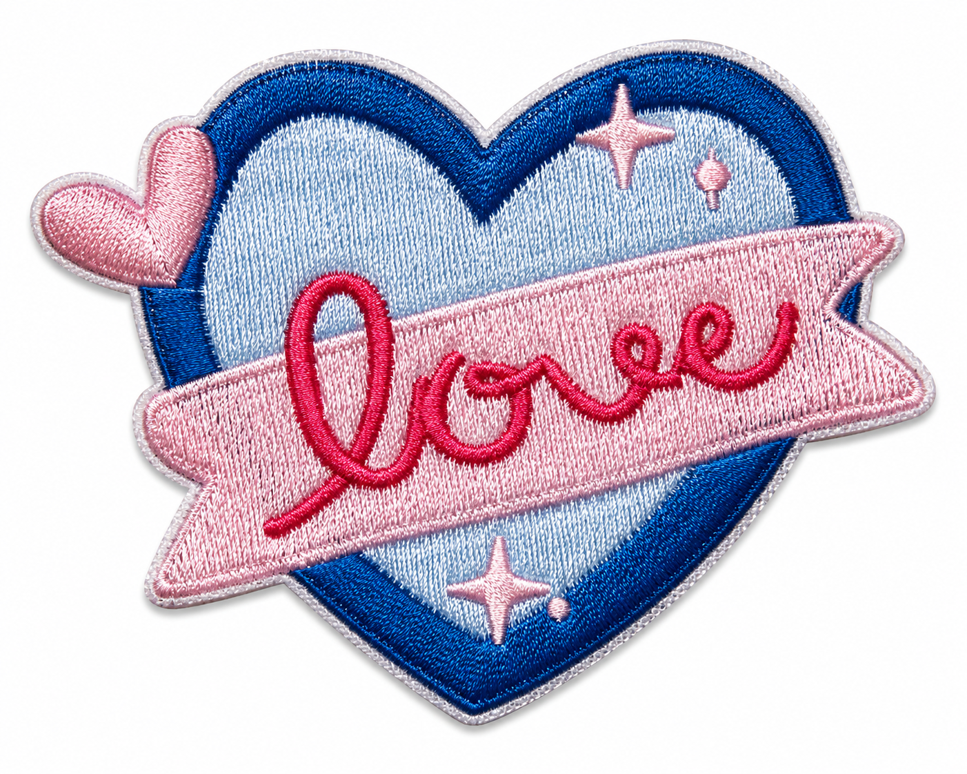 Medium Love Heart Iron On Patch