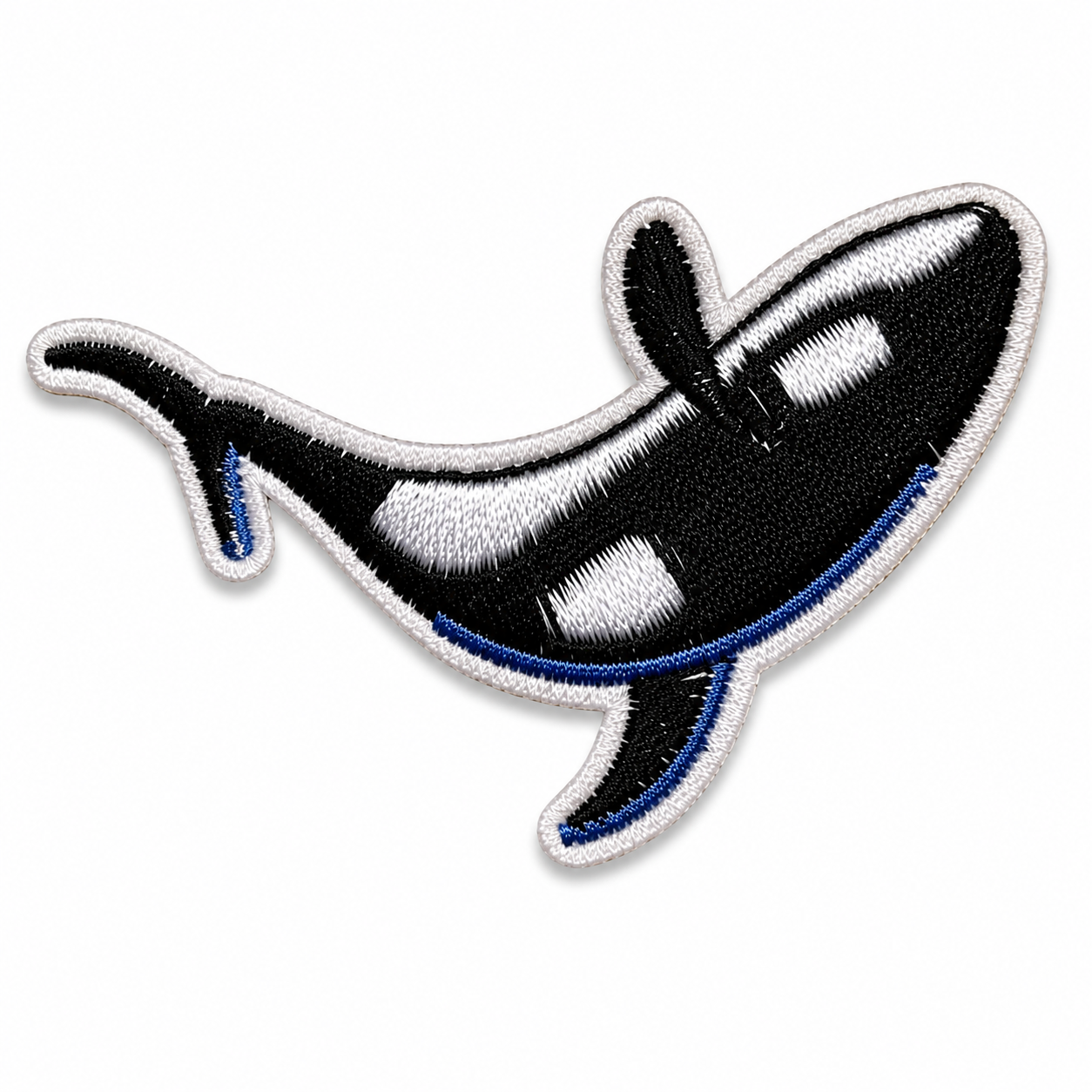 Large Whale Iron On Patch