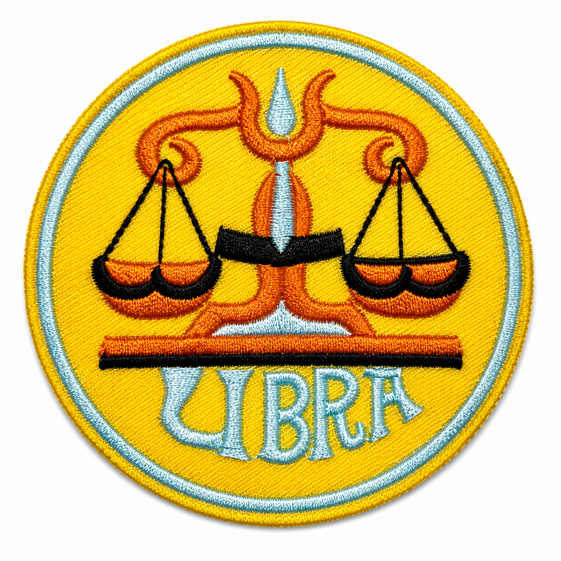 Libra Zodiac Embroidered Iron-On Patch