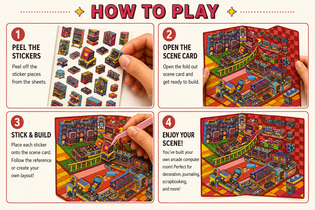 Arcade Room Sticker Puzzle Game