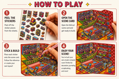 Arcade Room Sticker Puzzle Game